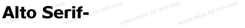 Alto Serif字体转换
